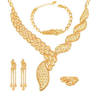 China FASHIONABLE Gold Plated Copper Jewelry Set for sale