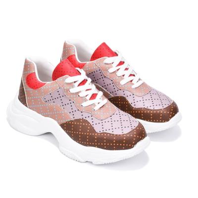 China Printed Fashion Sneaker Women Shoes Ladies Walking Running Sports Shoes Breathable Mesh Light for sale