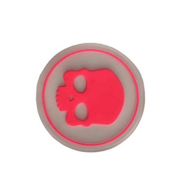 China Eco - Friendly 3D Transparency Silicone Hotfix PVC Label Patch For Clothing for sale