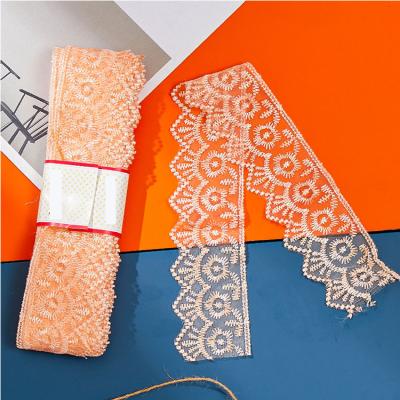 China 3D wholesale colorful 5.5CM TC lace trim clothing crochet lace ribbons embroidery lace trim WIDE for sale