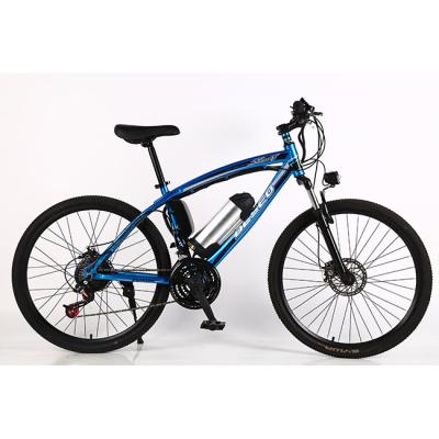 China Inch iron carbon steel lithium battery electric mountain bike steel bike-26 -21 speed for sale