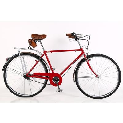 China City steel bicycle three-speed 26 inch red steel retro city leisure romo-molybdenum indoor bicycle en venta