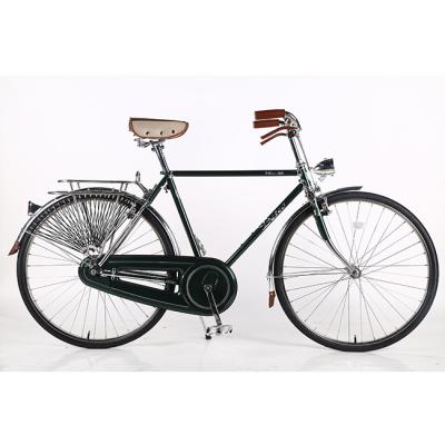 China Popular Retro Bike 26 Inch 700C Chrome Molybdenum Steel Frame Single Speed ​​Messenger Retro Bike City Green en venta