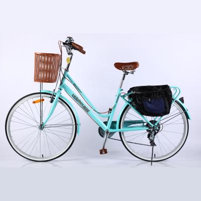 China New Model 26 Inch Steel Frame City Bike Single Speed ​​Women's Steel en venta