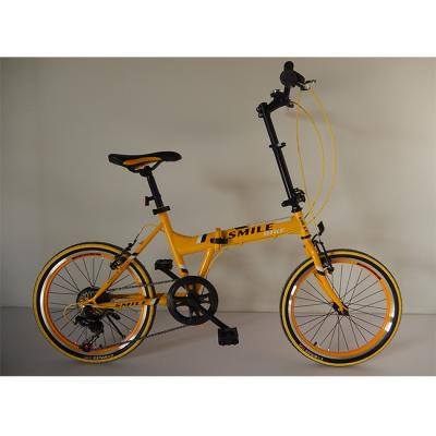 China Steel folding bicycle 20 inch ironThailand folding bicycle-rear 7 speeds en venta