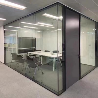 China Factory Price Aluminum Frame Office Glass Partition Laminated Modern Interior French Panel MDF Aluminum Partition In Container Office for sale