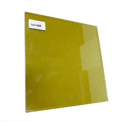 China High strength 5mm France green coated tempered glass tinted reflective glass for facade for sale