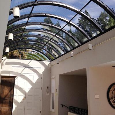 China High Strength Energy Saving Curved Single Silver Double Low-E Insulated Glass For Roof for sale