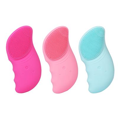 China 2021 Ultrasonic Anti-Puffiness Silicone Beauty Face Cleaner Brush Instrument Facial Cleaning Soft Deep Clean Pores for sale