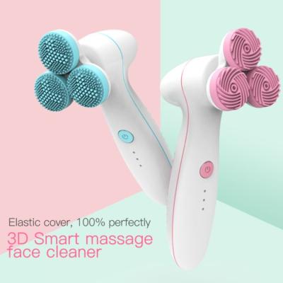 China Acne Treatment Waterproof Silicone Material Sonic Deep Cleansing Massage Cleansing Brush with 2000mah Large Capacity for sale