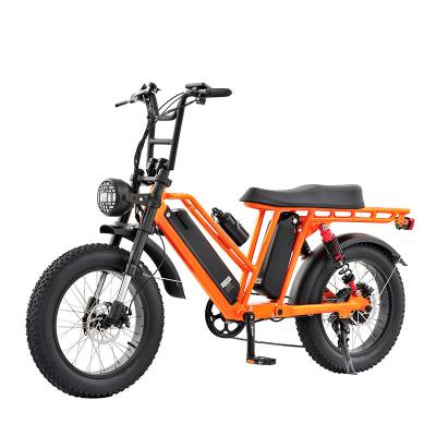 China 20 inch fat tire mountain bike full suspension 48v aluminum electric ebike for sale