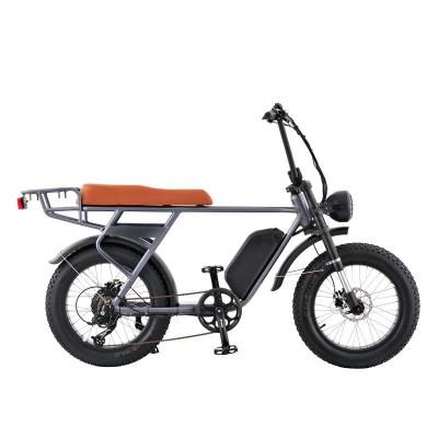 China Full Suspension Double Seat 1000w Aluminum Lithium Battery Powerful Fat Tire Electric Bike for sale