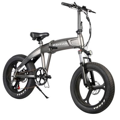 China Aluminum Alloy 20 Inch Fat Tire Electric Bike 48v 500w Motor Electric Folding Bike for sale