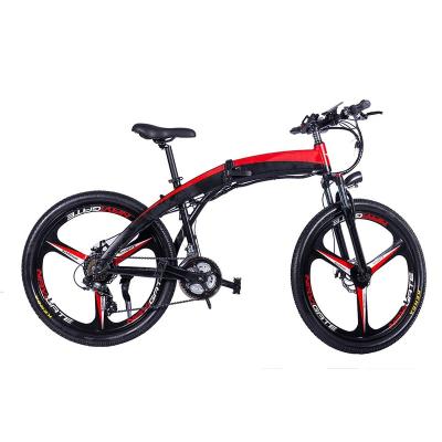 China 26 inch full electric bicycle shock absorber electric bicycle aluminum alloy frame for sale