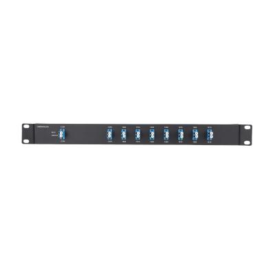 China High Channel Isolation  1470nm to 1610nm 1U 19inch 8CH Duplex CWDM Mux and Demux for 5G Network Solution for sale