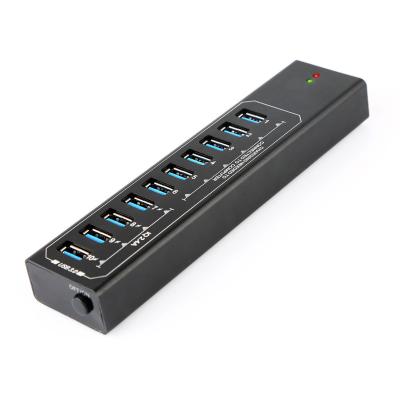 China P-103 high quality 10 port usb hub mountable with 4pcs Power IQ Charging hub for iphone ipad MacBook, Mac Pro/Mini for sale