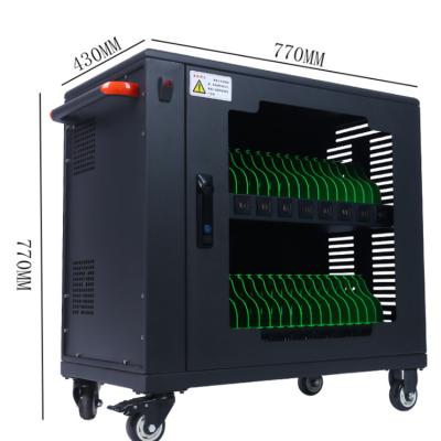 China 40 Bay laptop charger cart with power strip at school equipment chromebook charging lockers for sale