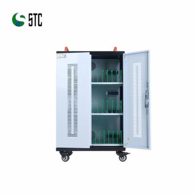 China Educational Facility 60-port Tablet Storage cabinet/ Laptop Portable Charging Cart for sale