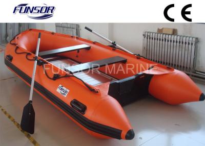 China Marine Aluminum Floor Inflatable Rescue Boat Orange For 6 Person for sale