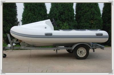 China Grey 1.2mm PVC 3 Person Motorized Inflatable Yacht Tenders With Canopy / Trailer for sale