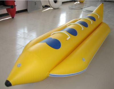 China 0.9mm PVC Inflatable Banana Boat Four Person Inflatable Boat For Lake for sale