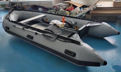 중국 French Orca 866 Hypalon inflatable boat with motor in dark grey color 판매용