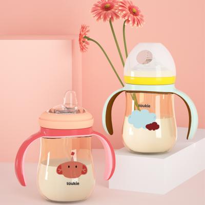 China Wholesale High Quality BPA Free 270ml 9oz PPSU Baby Bottle Sippy Cup Baby Feeding Bottle Set for sale