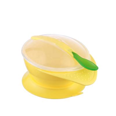 China Toukie Anti-Slip Custom High Quality Suction Baby Sucker Feeding Bowl With Spoon Baby Tableware Set for sale