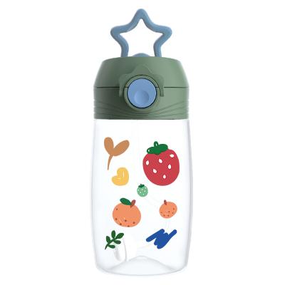 China Straw Trainer Cup Baby Kids Sublimation Water Mug Straight Sippy Cup Weighted BPA Free Click Lock for sale