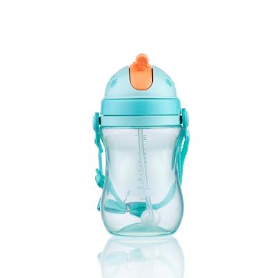 China BPA Free Good Quality Cartoon Baby Cup Drink Bottle Children Sippy Training Water Bottle With Strap for sale