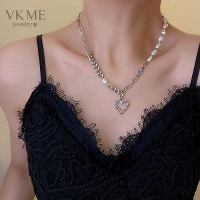 China VKME 2022 new high quality trend fashion new pearl heart-shaped necklace for women jewelry for sale