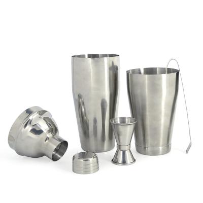 China Viable Factory Direct Stainless Steel 700ml/600ml Boston Bartender Cocktail Shaker Bar Tool Kit for sale