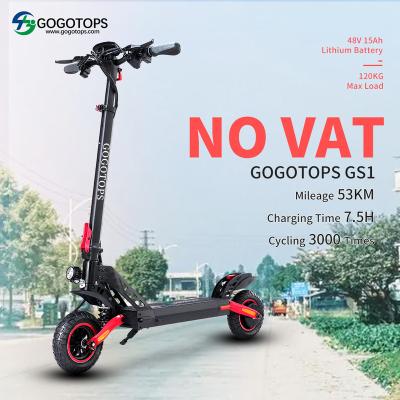 China 48V 1050W Large Fold E-scooter Adult Motorcycle Off Road 45KM/H Kick Scooters Unisex Electric Scooters Two Wheel Smart Electric Scooter for sale