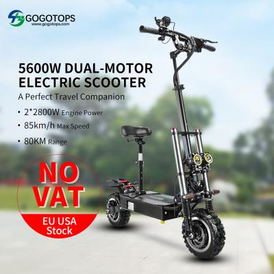 China EU Warehouse E Scooter 5600W Kick E-scooter High Speed ​​Electric Motorcycle Adult Vehicle Powerful Off Road Scooter for sale