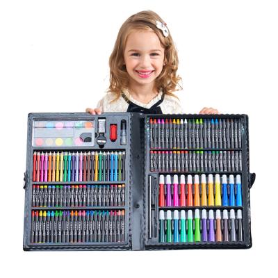 China Non-Toxic Drawing Sets For Kids 168 Piece Art Drawing Set In Plastic Case With Markers Crayons Oil Pastels For Teens Adults for sale