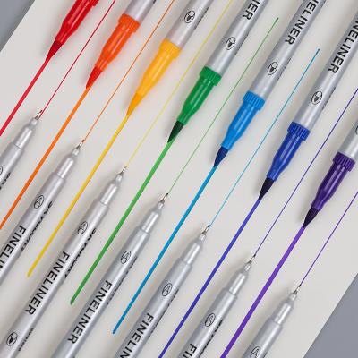 China Art Markers Dual Tips 18 Color Brush Fineliner Coloring Pens, Water Based Marker for Calligraphy Sketching Drawing 872FB-18YH for sale