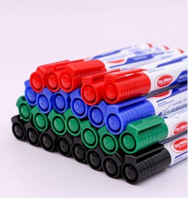 China Factory Sale 4 Colors Non-Toxic Non-Refillable Logo Custom Alcohol Based Erase Whiteboard Markers Pens Bulk With Clip for sale