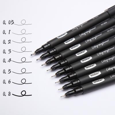 China Hot Selling Sakura Black Color Professional Micro Pen Drawing Needle Pen 10 Different Type Of Tip Markers For Sketching NY-859 for sale