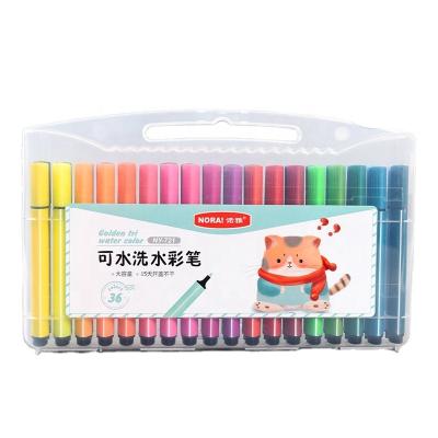 China PP Customize Stationery 36 Colors Triangular Watercolor Pen Set DIY Kids Pens Washable Art Markers For Student School for sale