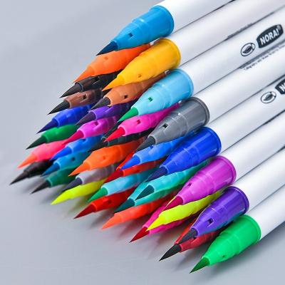 China Hot New PP Tour Barrel Watercolor Brush Pens For Paint Markers Stationery Student Pen Drawing Set for sale