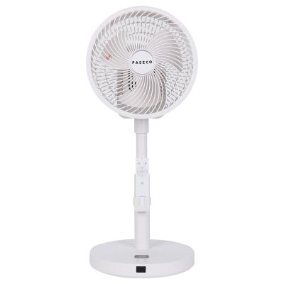 China China Manufacturer Height Adjustable Plastic Three Blades 3 Speed ​​Timer 16h 12inch Digital Display Stand Fan Electric Soudless Fan With Remote Control for sale