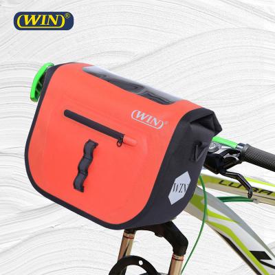 China Custom Reflective Outdoor Logo Welded Waterproof Handlebar Bike Bag for sale