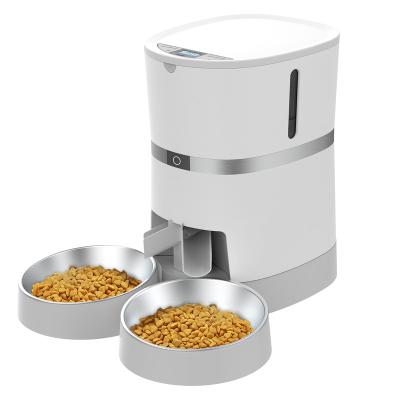 China Furbo Hateli Inframerah Pet Auto Feeder Elevated Pet Feeder Automatic Feeder Plastic Feeding Auto Plastic with Button for sale