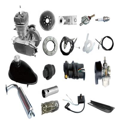 China Bicycle Accessories 2 Stroke 80cc Gasoline Gas Fuel Engine Kit Bicycle / 80cc 66c Motorized Moto Silver Body Factory Supply for sale