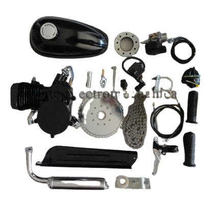 China Bicycle 2 Stroke 80cc Gasoline Gas Fuel Engine Kit Bicycle / 80cc 66c Motorized Moto Body Black Factory Supply for sale