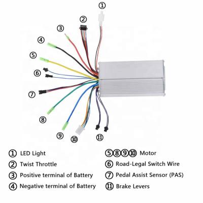 China Electric Bicycle Parts Battery with Built-in Controller 36v Ebike Motor Kit 24v 80*21.5*40mm for sale