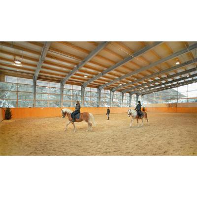 China Modern Lighting Prefab Horse Arena Steel Stable Animal Barns for sale