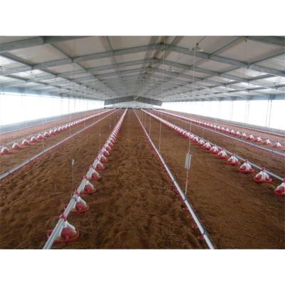 China Steel Fabricated House Prefab Steel Structure Space Frame Poultry Shed Cow Shed Farm Building for sale