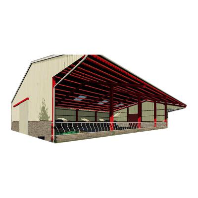 China Cheap Prefab Workshop Farm Building Steel Structure Steel Cow Shed Farm Cattle Shed Dairy Horse Barn Shed Building for sale