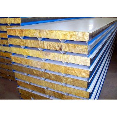 China Industrial 50mm thick rock wool sandwich panel roof sheet price for sale sandwich panels for sale